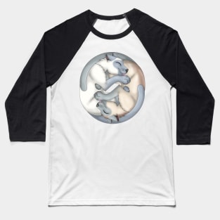 Yin-Yang Cats: Blue Point Baseball T-Shirt